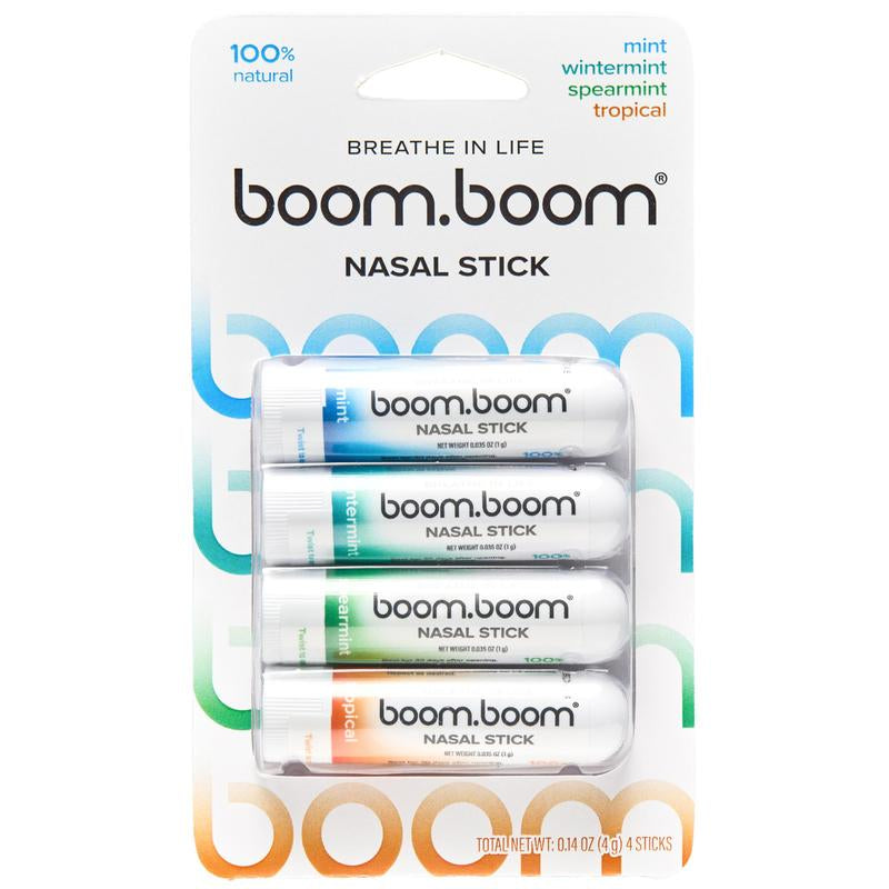 Boomboom Nasal Stick: Free Your Nose | Featured on Shark Tank | Powerful Essential Oils with Vapor Flow Technology | Breathe in Life