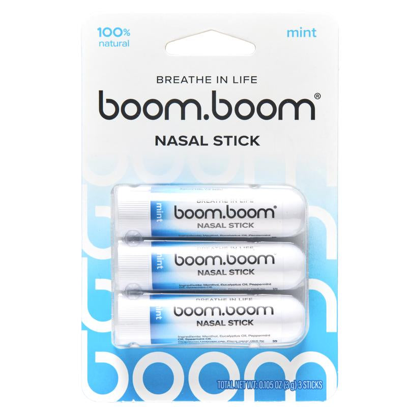 Boomboom Nasal Stick: Free Your Nose | Featured on Shark Tank | Powerful Essential Oils with Vapor Flow Technology | Breathe in Life